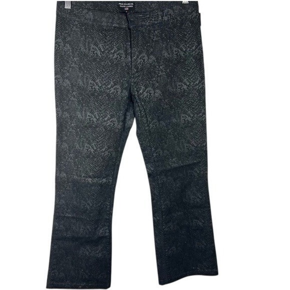 Polo Jeans Co. Black snake print‎ pants Size 4